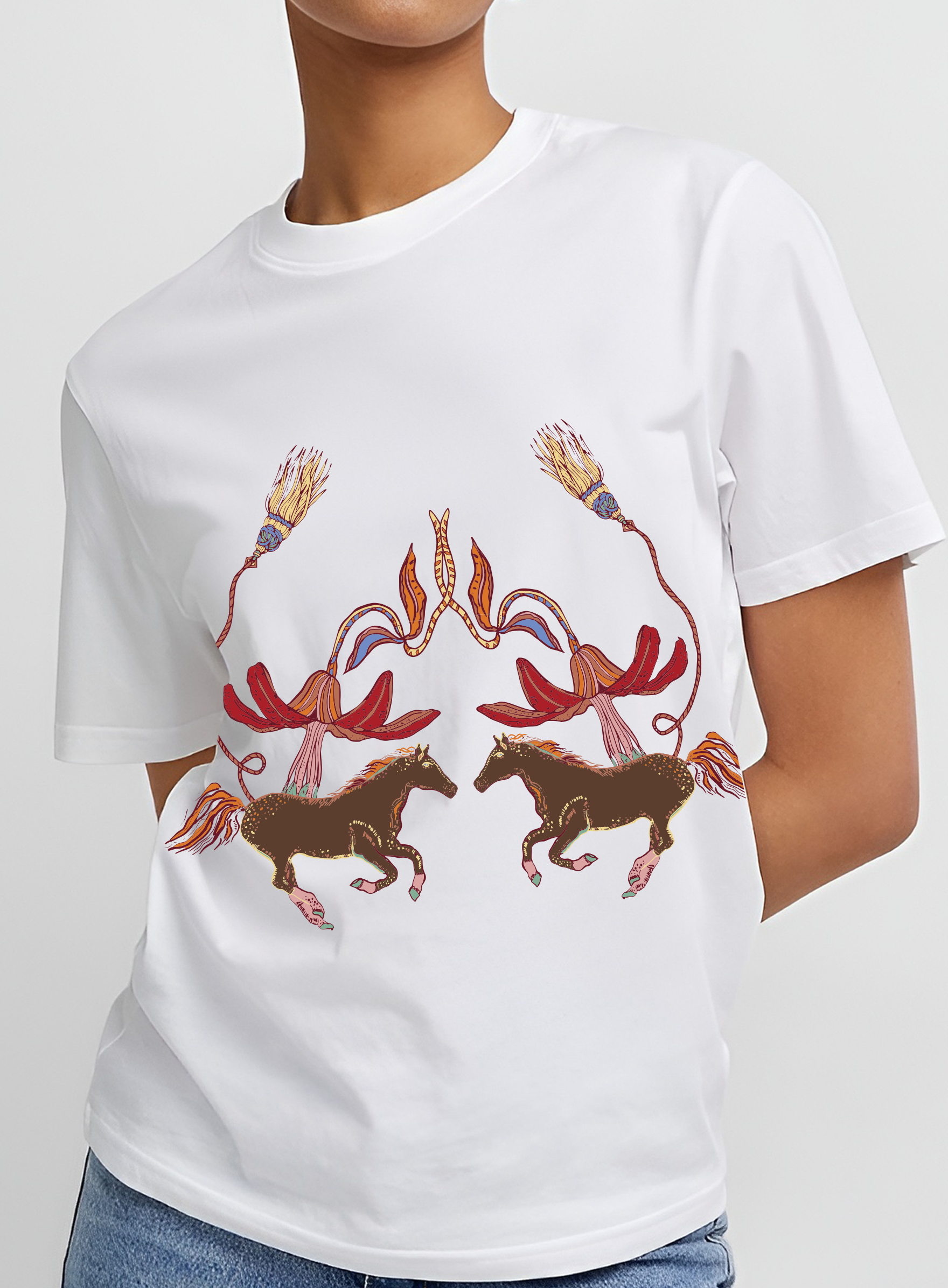 T-SHIRT TROPICAL HORSE
